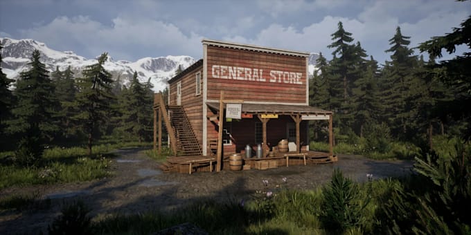 design 3d game environment, game level design in unreal engine or unity