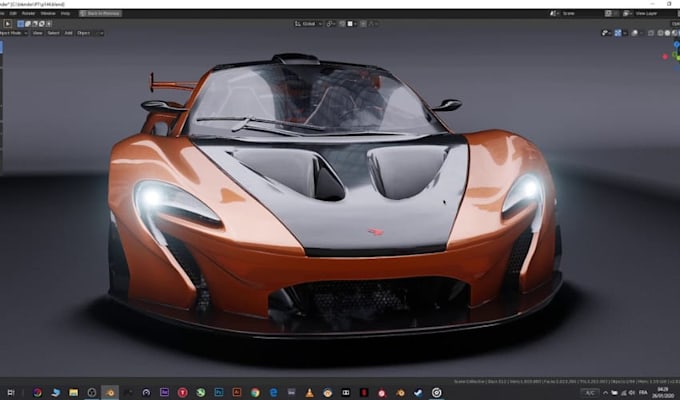 3d car modeling 4k rendering, automotive visualization cinematic car animation