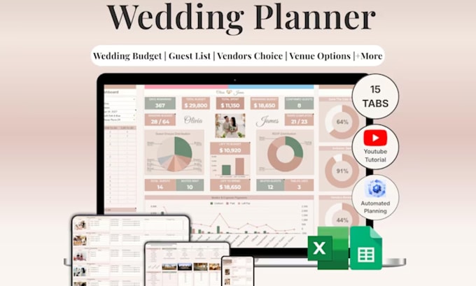 design wedding planners spreadsheet wedding google sheet events planner trackers