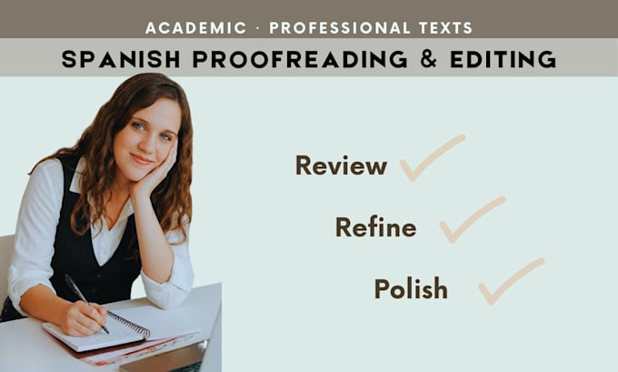 proofread and edit spanish academic and professional texts