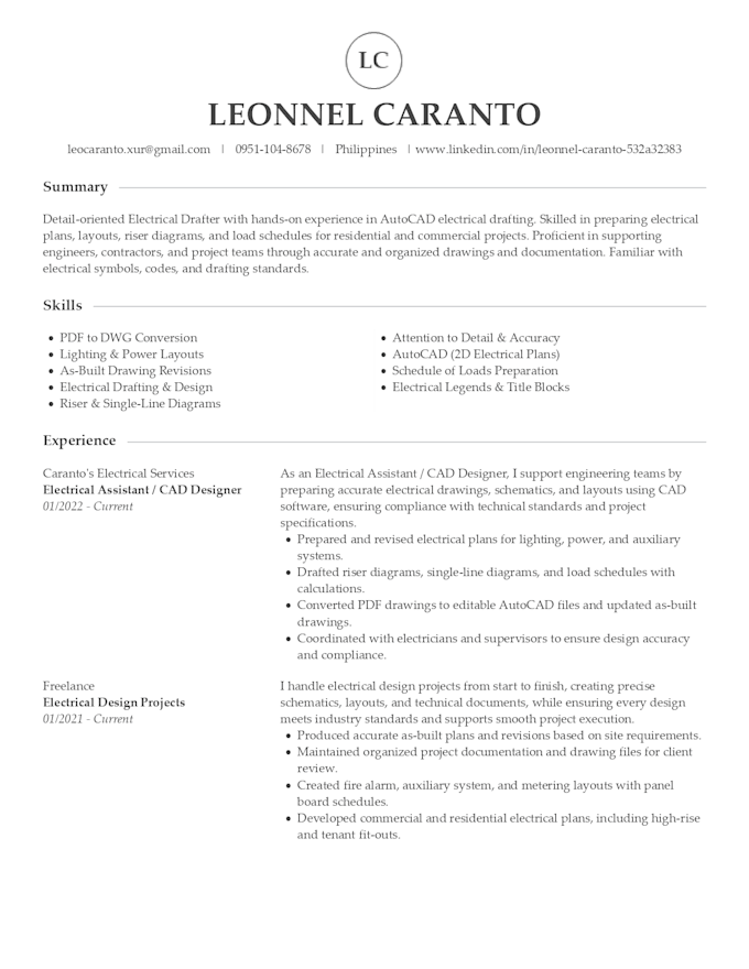 create resume and cover letter in linkedin with ats friendly