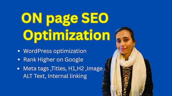 provide on page SEO services to optimize web pages