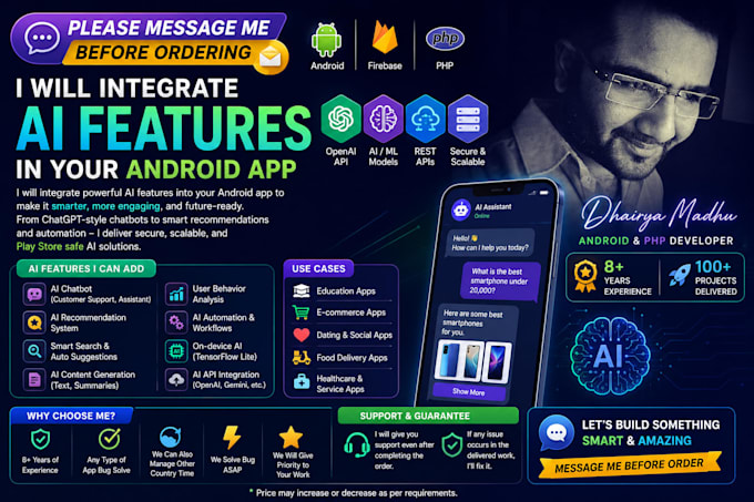integrate ai features into your android app chatbot, recommendations, automation