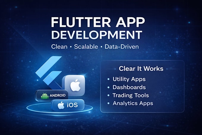build a clean flutter mobile app for utilities