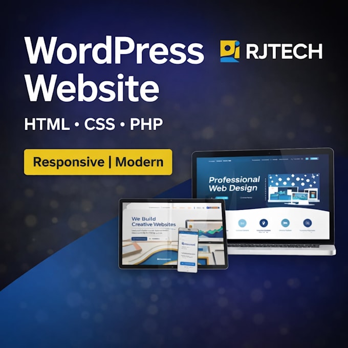 design and develop a modern website using wordpress