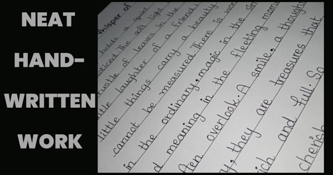 do neat handwritten assignments and copy typing