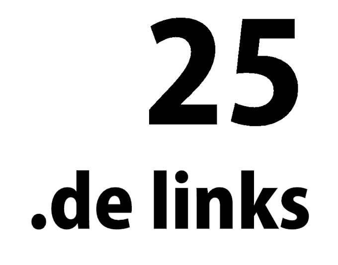 create 25 links on German sites for you