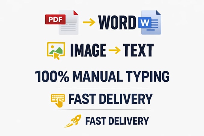 do data entry pdf to word image to text typing