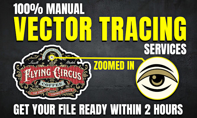 do manual vector tracing, replicate logo to vector, image to vector for you