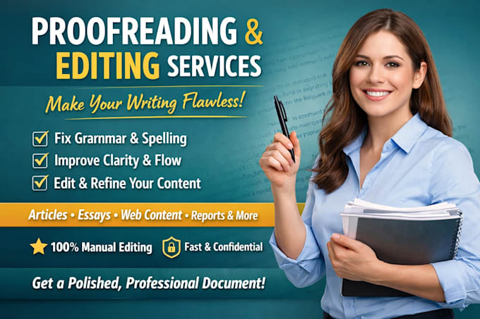 proofread, spell check, grammar check your document for you