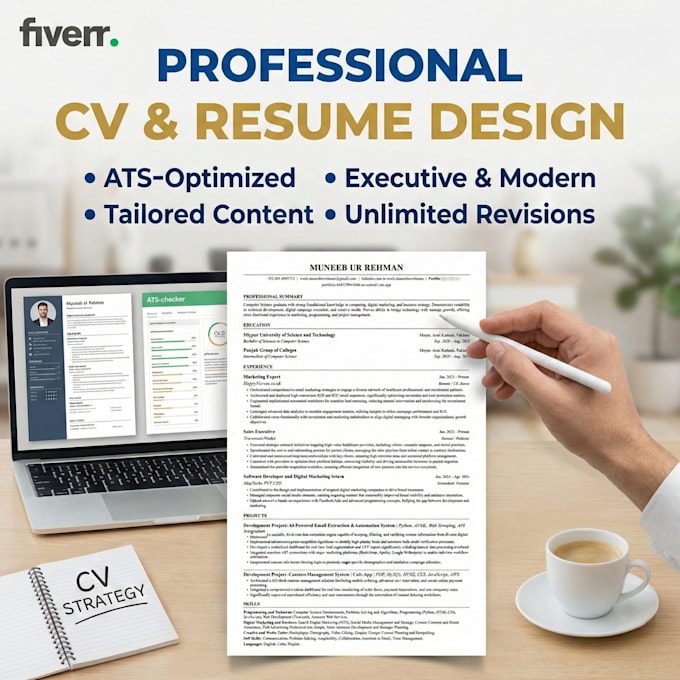 create professional CV and cover letters