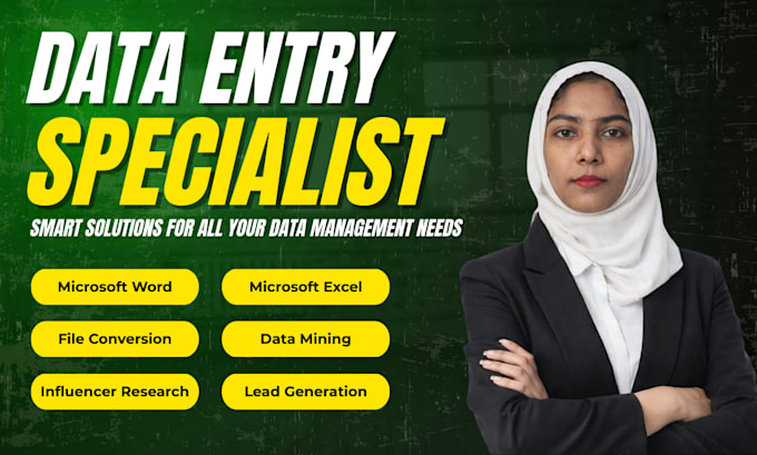 do accurate data entry, web research and lead generation