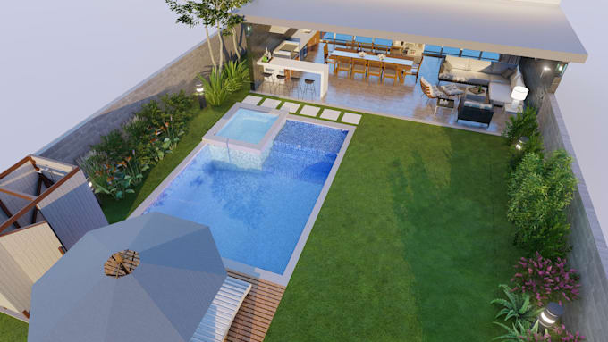 design backyard front outdoor garden pool patio landscape