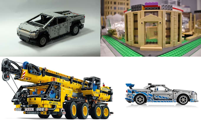 design custom lego moc in studio with instruction and render