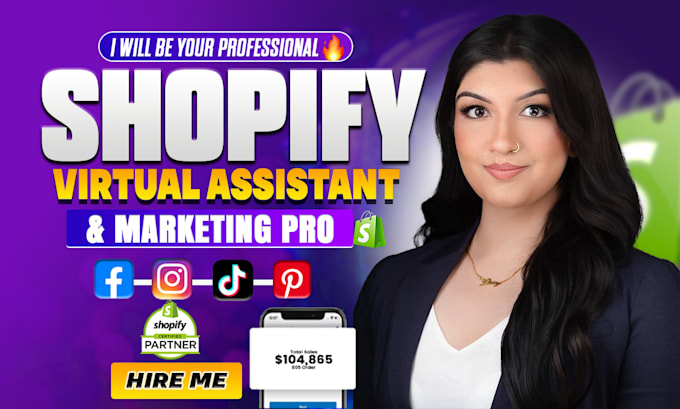 be your shopify virtual assistant, shopify store manager for shopify marketing