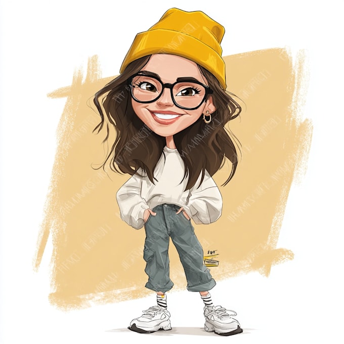 draw a cartoon caricature, logo, portrait, or avatar