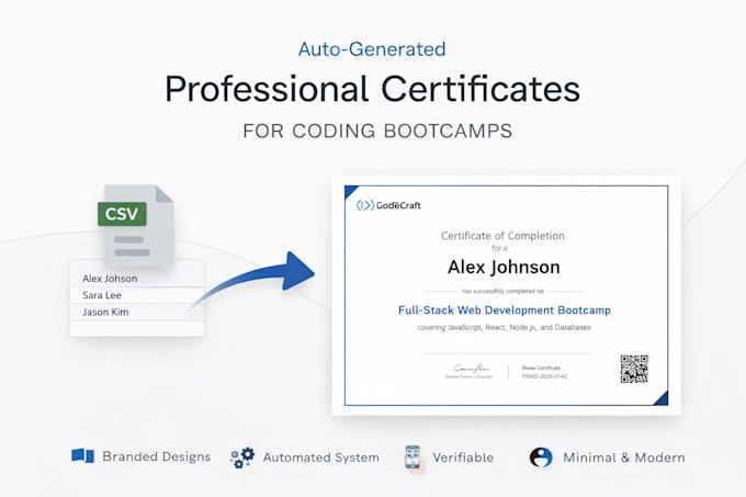 auto generate certificates for courses