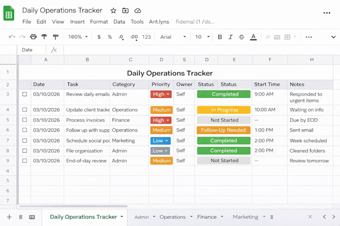 build a custom tracker to organize your workflow