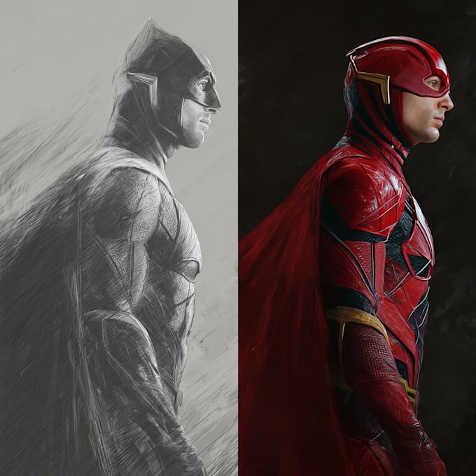 draw you like a custom superhero