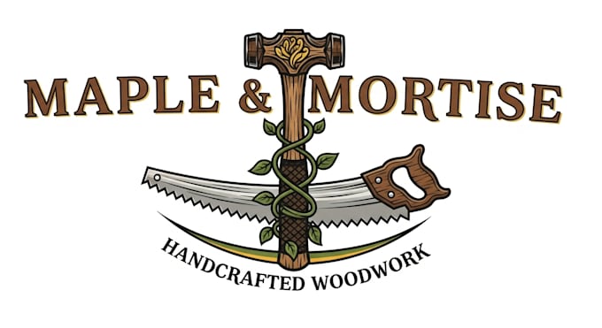 do woodwork and carpentry logo design