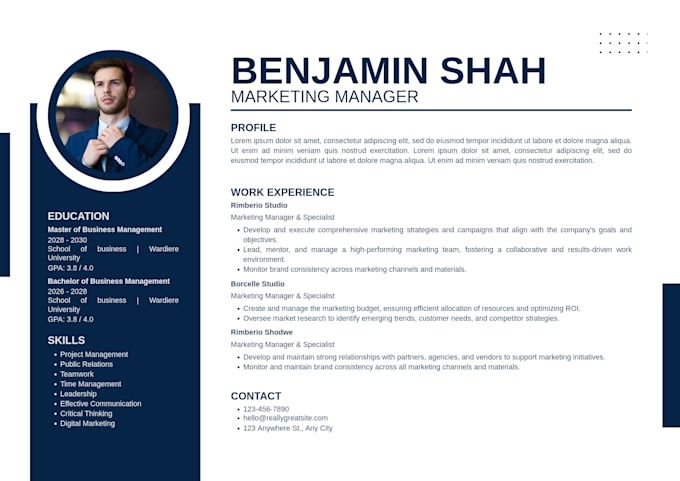 create ats optimized resume, CV and cover letter