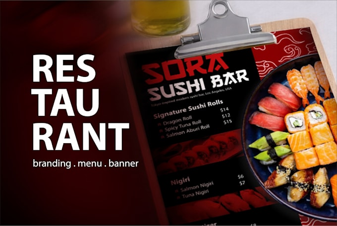 design complete branding menu posters and banners