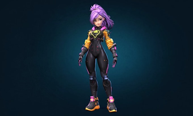 make 3d cute cartoon character, mascot 3d model,stylized3d for game, blender rig