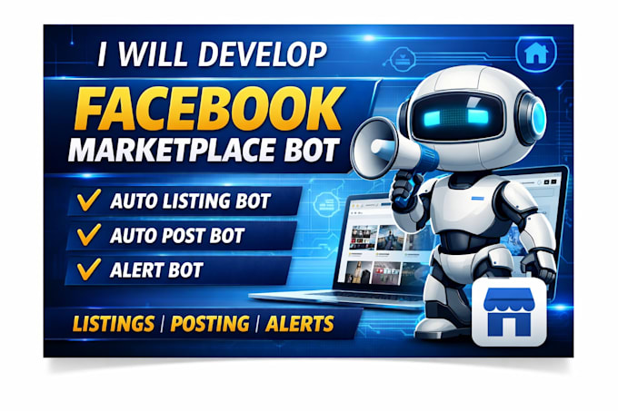 Desenvolver bot para marketplace do facebook com listagem automática ...