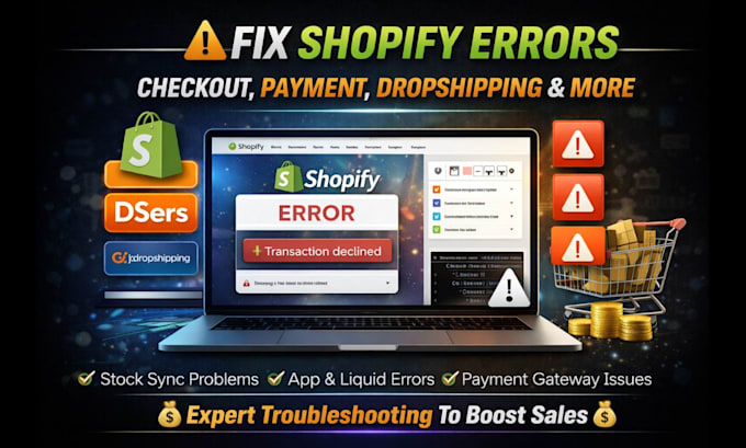 fix shopify stock sync, checkout payment app liquid and dropshipping errors