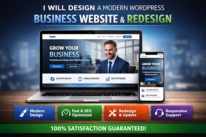 design a modern, fast wordpress business website