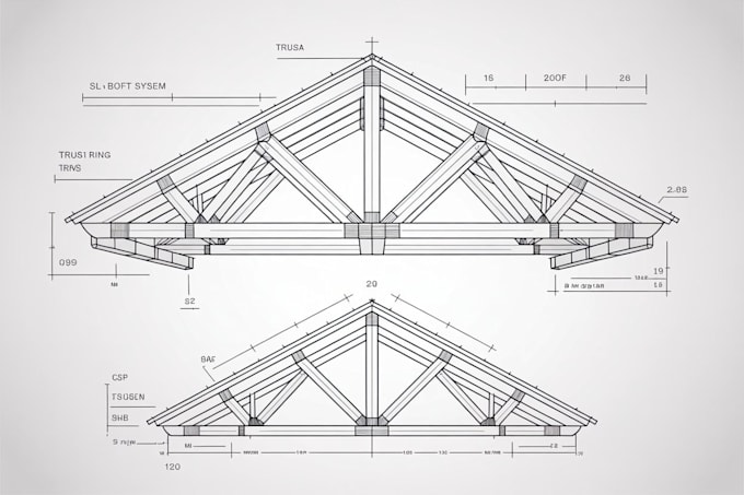 design accurate roof truss plan for strong and stable structures