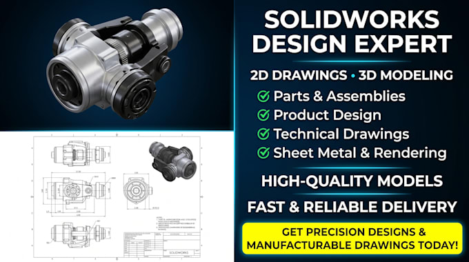 make mechanical 2d and 3d model with solidworks and ansys simmulations