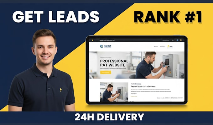 design a professional pat testing website for electrical compliance with booking