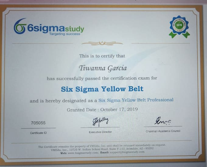 help you with lean six sigma certification