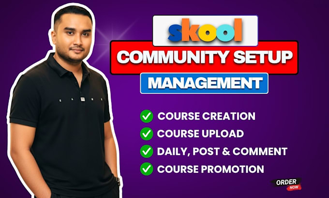 be your skool community manager and setup expert