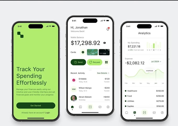 develop fintech app, payment app, money transfer app, neobank app