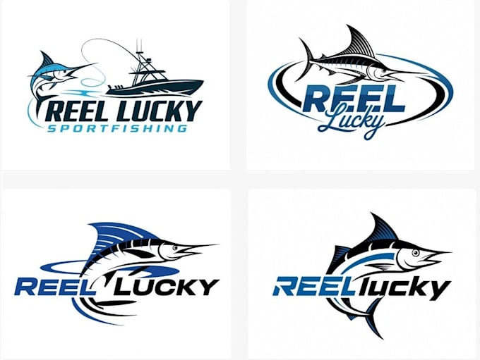 create professional fishing logo and stationery