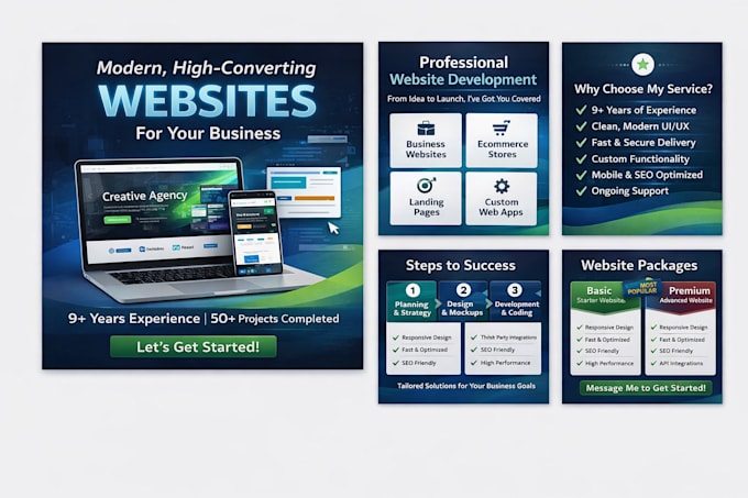 design and develop a modern website
