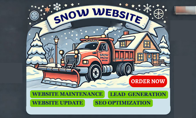 build wordpress snow removal website, plowing service website