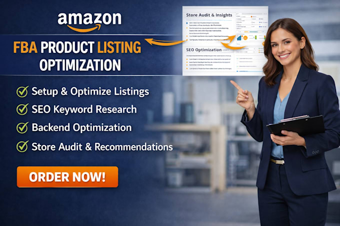 setup amazon fba product listing amazon store audit seo optimization creation