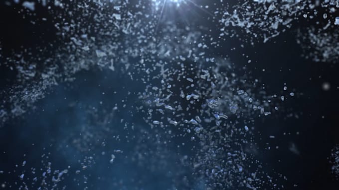 create under blue water animated logo video intro
