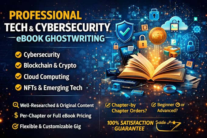 write your ebook on cybersecurity, crypto, blockchain, nft