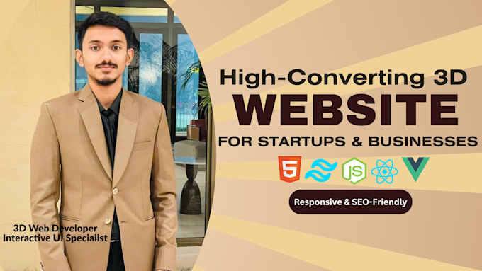 design and develop fully responsive 3d website