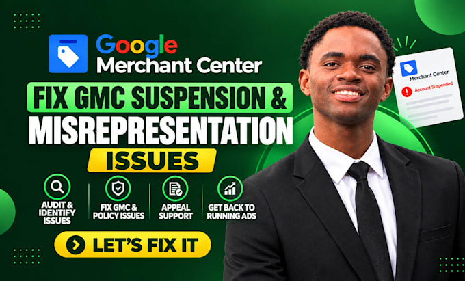 fix google merchant center misrepresentation and suspension issues