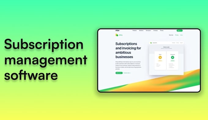 develop subscription management app, budget tracker app