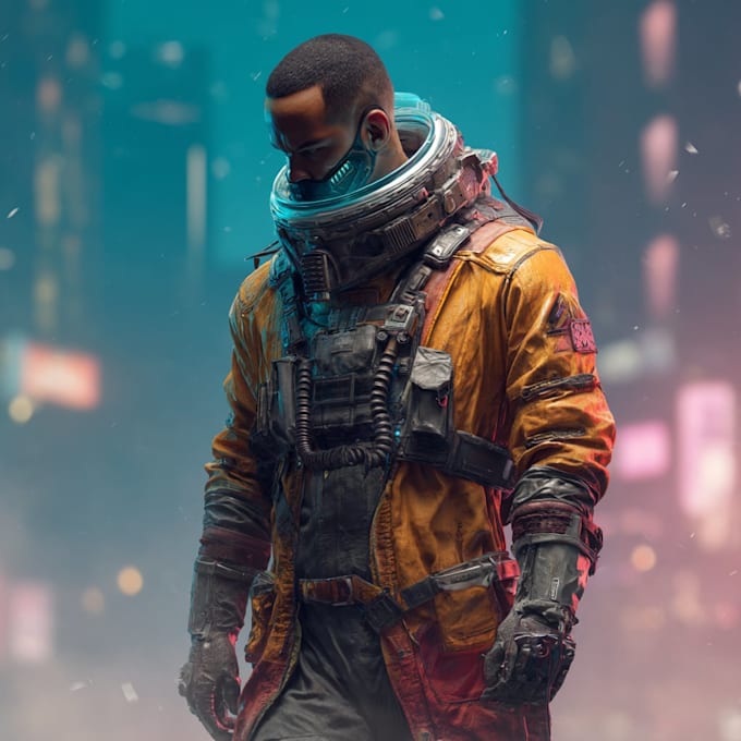 sci fi character illustration or sci fi character