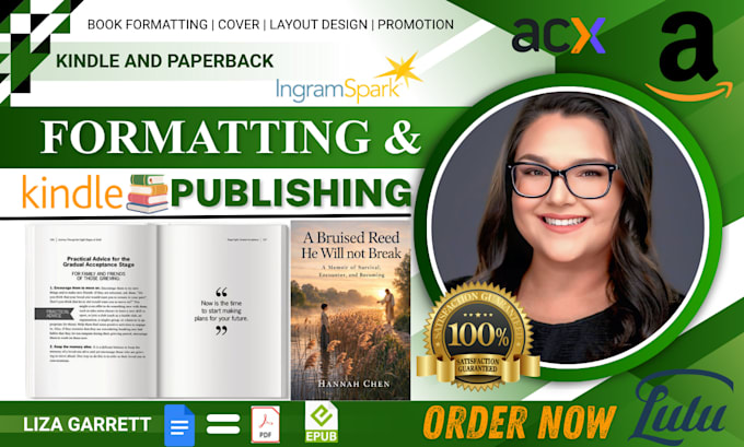 kdp book formatting and layout design, typeset, cover, publish for print, ebook