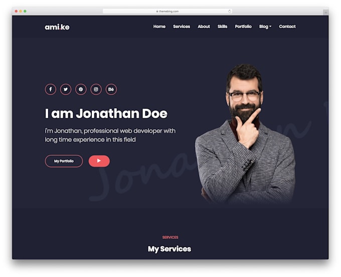 design a modern personal portfolio
