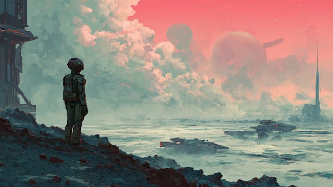 draw sci fi illustration and sci fi art