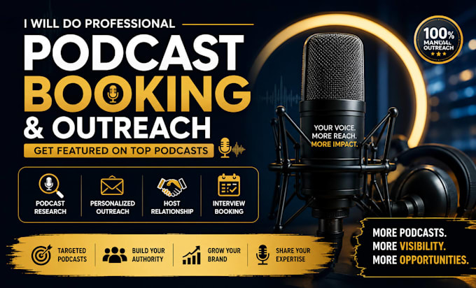 do outreach as pr specialist and get you booked as a speaker on top podcast